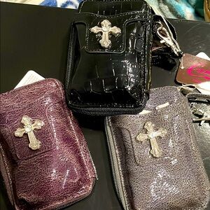 Candie's Black, Purple, and Gray Wallets